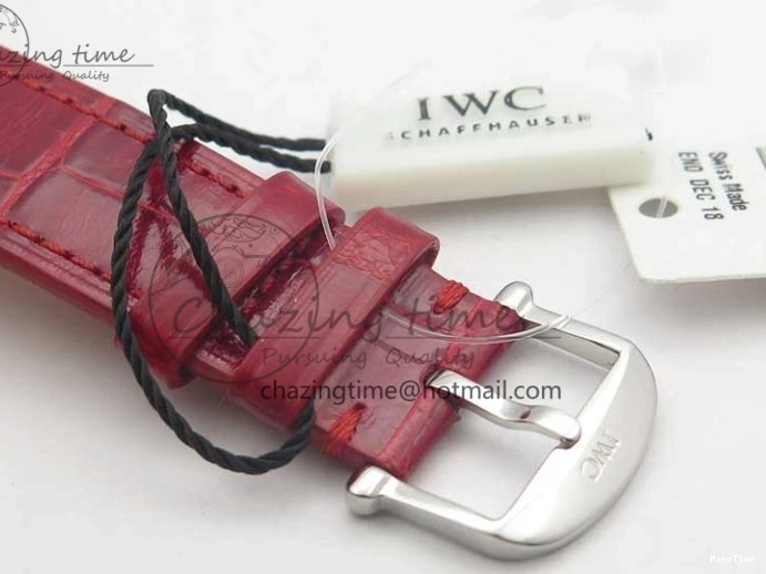 MIROTIME 0215 Portofino Automatic 37 SS M+F 1:1 Best Edition Silver Dial RG Markers on Red Crocodile Strap A Reliable 7154